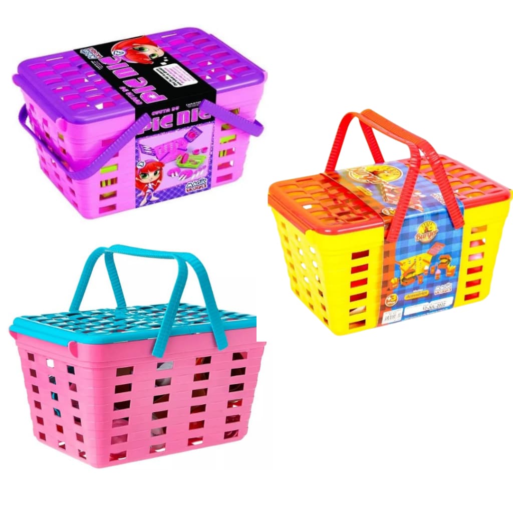 Kit Cestinhas Cake - Burger e PicNic - c/Acessórios - MagicToys
