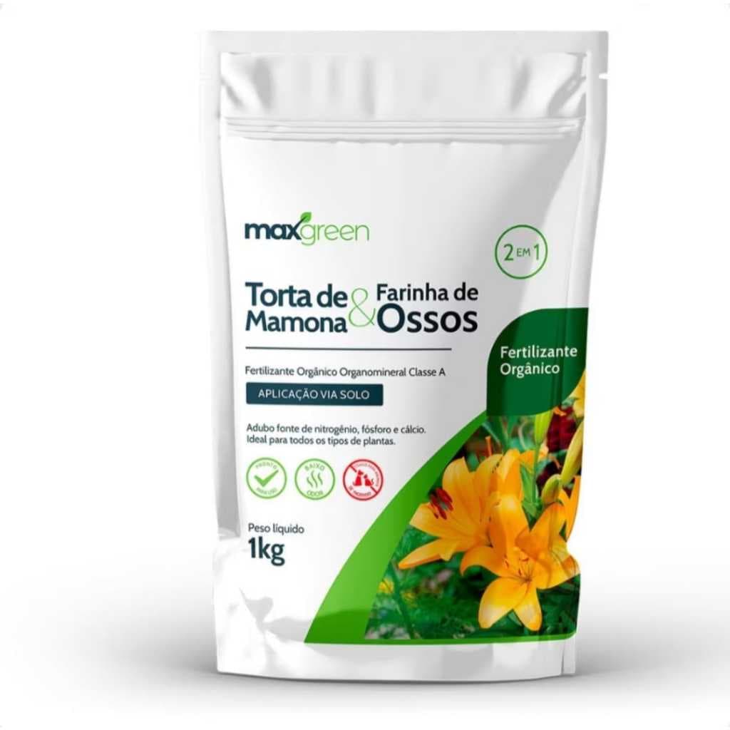 Maxgreen Torta de Manona e Farinha de Ossos Fertilizante Orgânico - 1 Kg