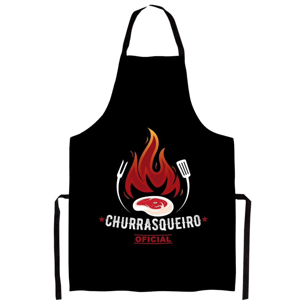 Avental Em Tecido Sublimado Estampa Churrasco Charrasqueiro 01