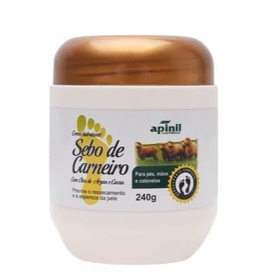 Creme Hid Sebo de Carneiro com Óleo de Argan e Cacau 240g Apinil