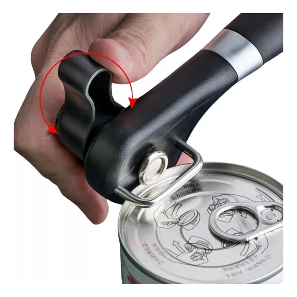 Abridor De Latas De Inox Manivela Profissional Pratico E Eficiente Multiuso