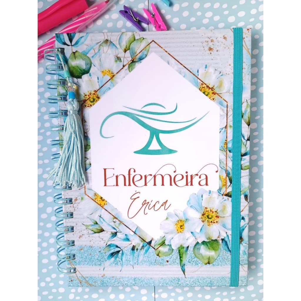 Caderno Enfermeira personalizado