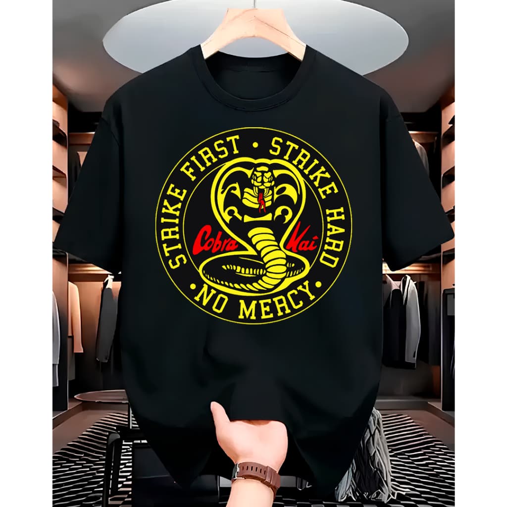 Camiseta Básica Karatê Cobra Kai Camisa Masculina Feminina 100% Algodão