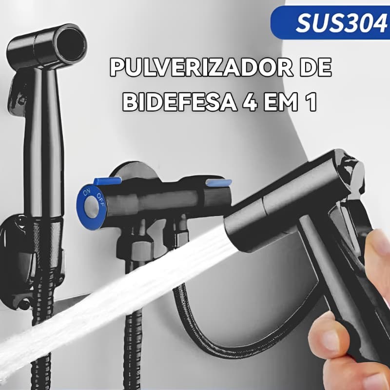 Ducha Higiênica Banheiro 100% Completa Luxo Metal Cromado 1,60m Chuveirinho