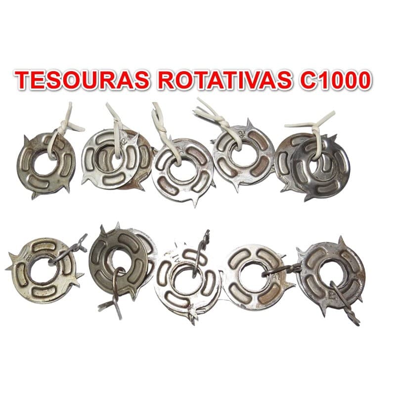 C800, C1000, C1200  Tesouras Rotativa  5 Pares duplos Fragmentadora de Papel App-Tech.