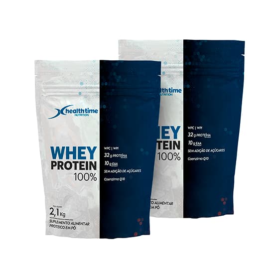 Combo 2x Whey Protein 100% Proteína 2,100kg (4,200kg) - Health