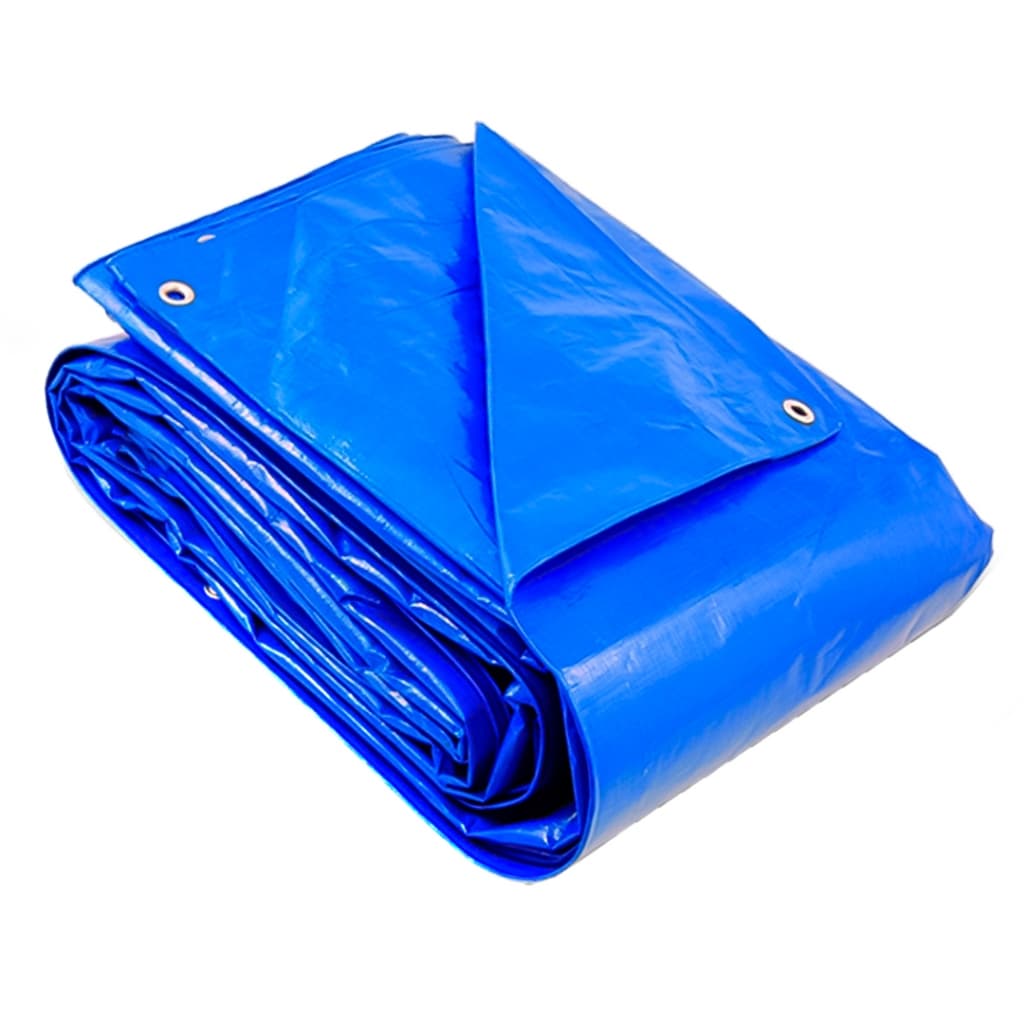 Lona Impermeável Azul 250 Micras 2x2 Metros Com Ilhós