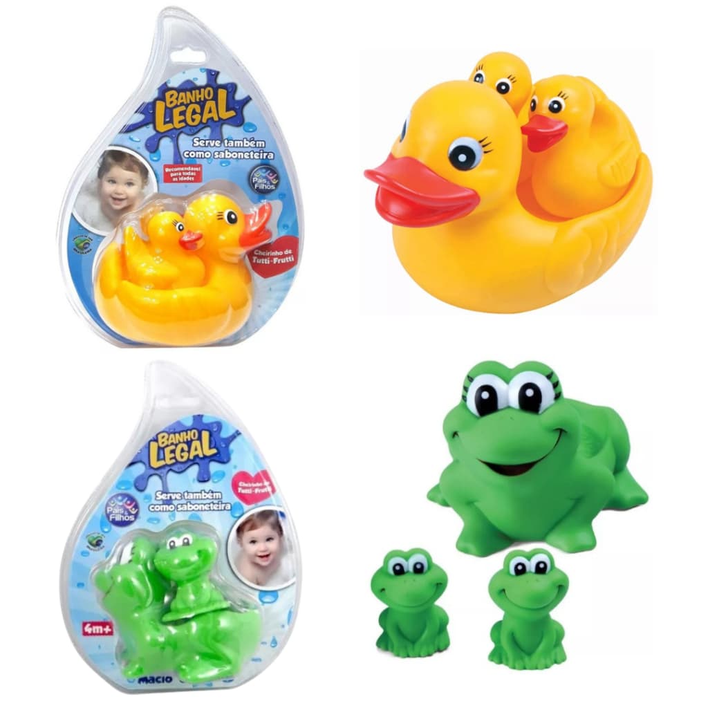 Kit Banho Legal Patinho e Sapinho - 4+ Meses - Pais&Filhos