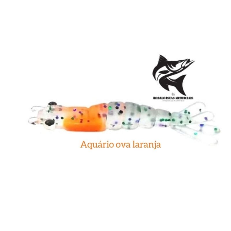 kit c/10  Isca Artificial Camarão Soft. Pescaria de Robalo, Corvina, Sargo, Pampo e outros Peixes.