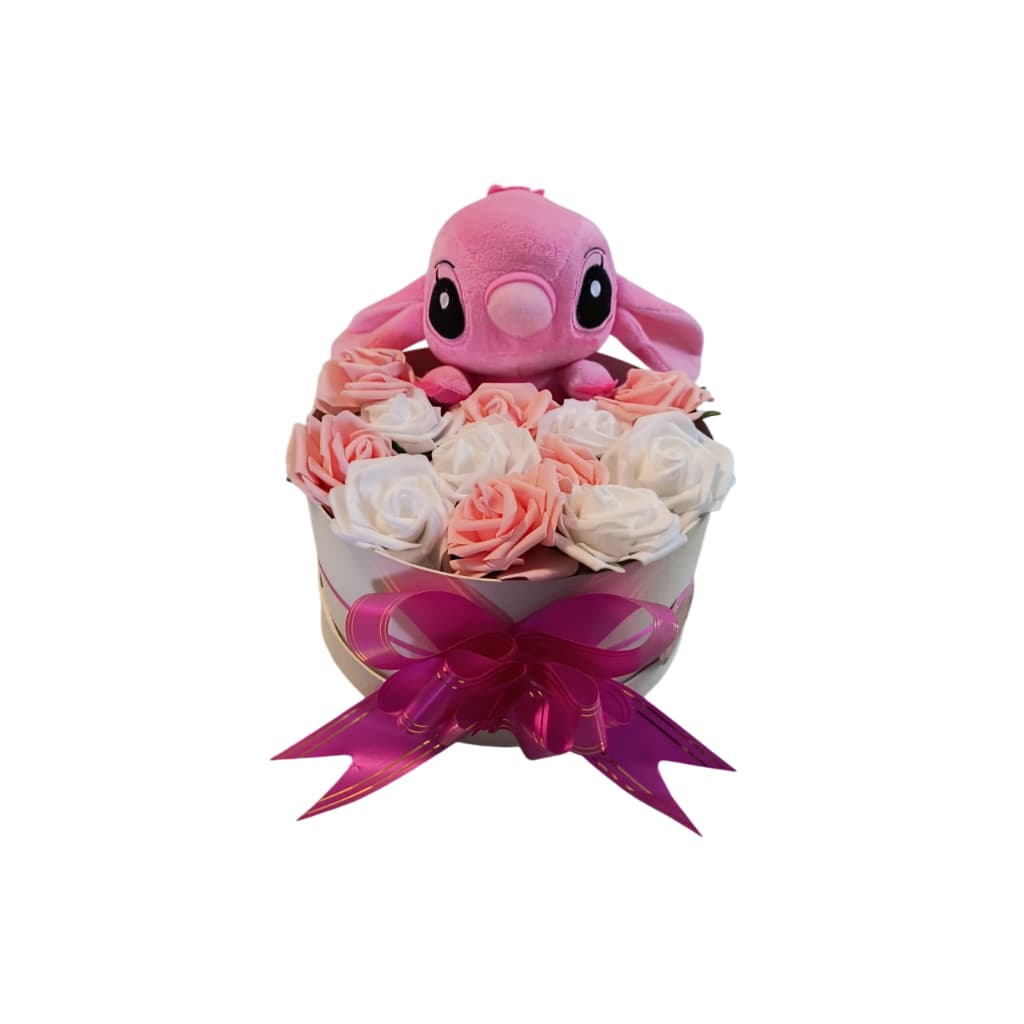 Buque De Flores Na Caixa Romântico Angel Rosas Artificiais