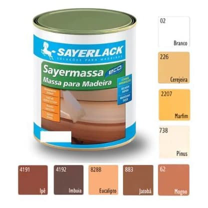 Massa para Madeira (Sayermassa) 380g SAYERLACK - Corrige imperfeições, buracos e rachaduras