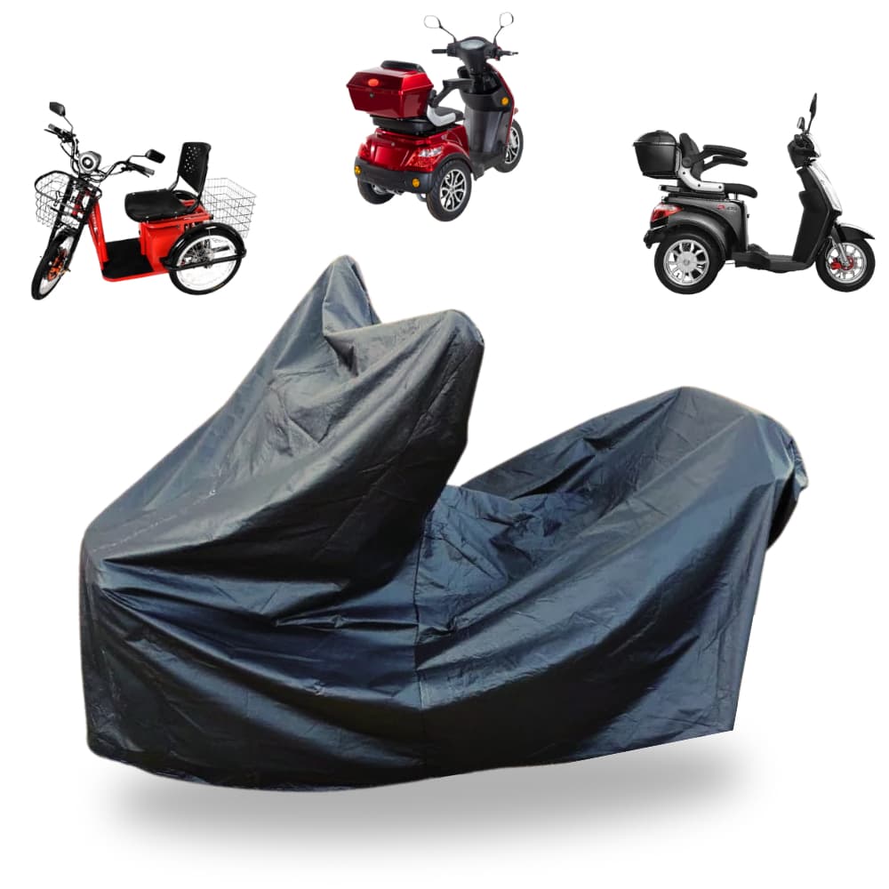 Capa Protetora Para Cobrir Triciclo Adulto Em Couro 100% Impermeável  - Proteção UV - Tamanhos P M G - 1 e 3 Lugares
