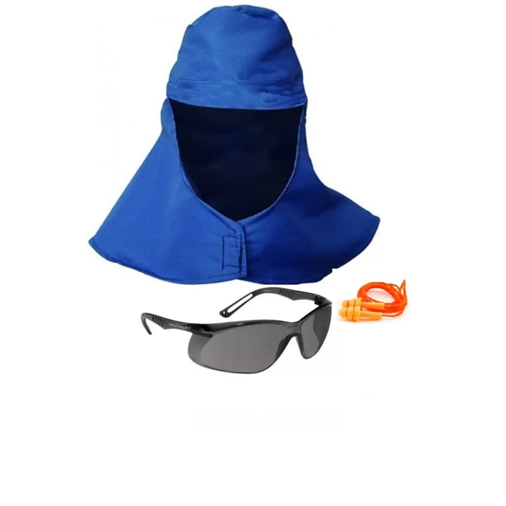 kit soldador / montador  touca + oculos + plug silicone