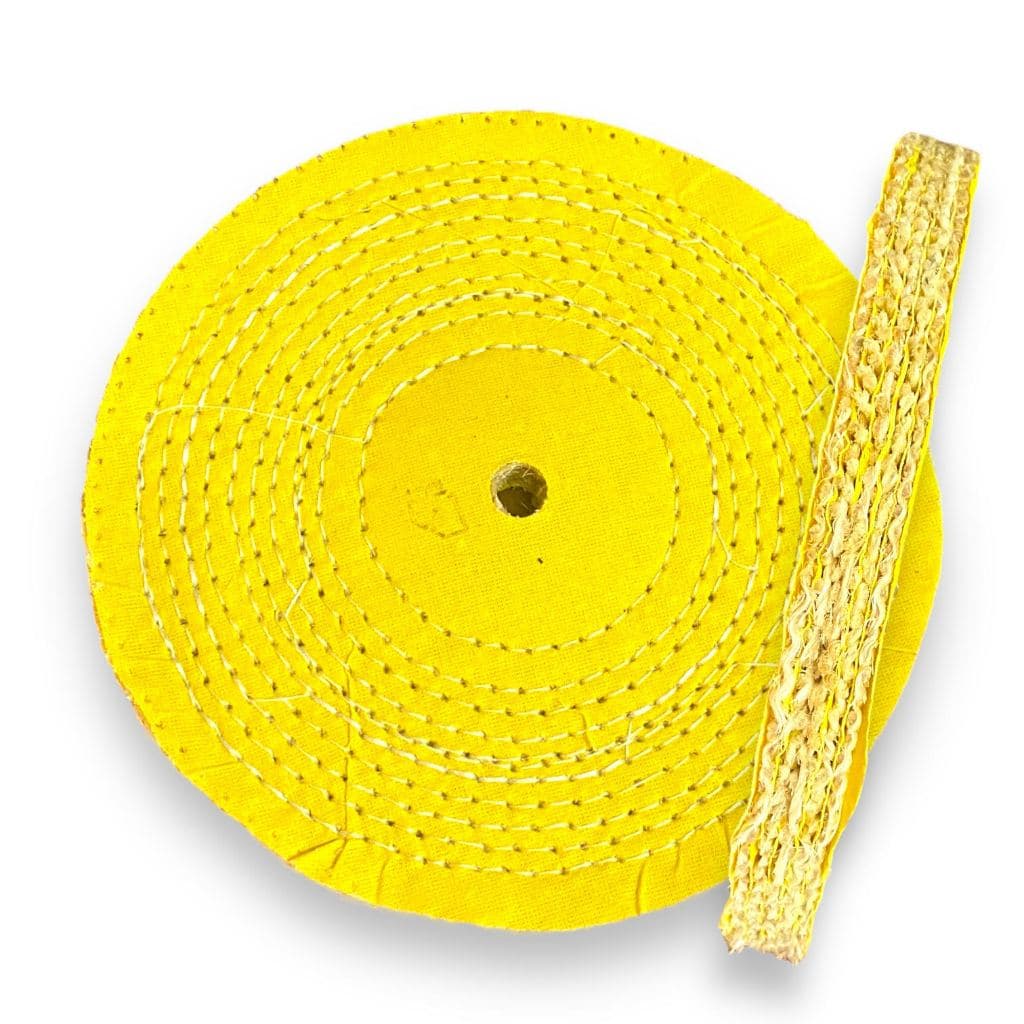 Roda Polia Transisal Algodão Amarelo - Tira Riscos Inox Abrasivo