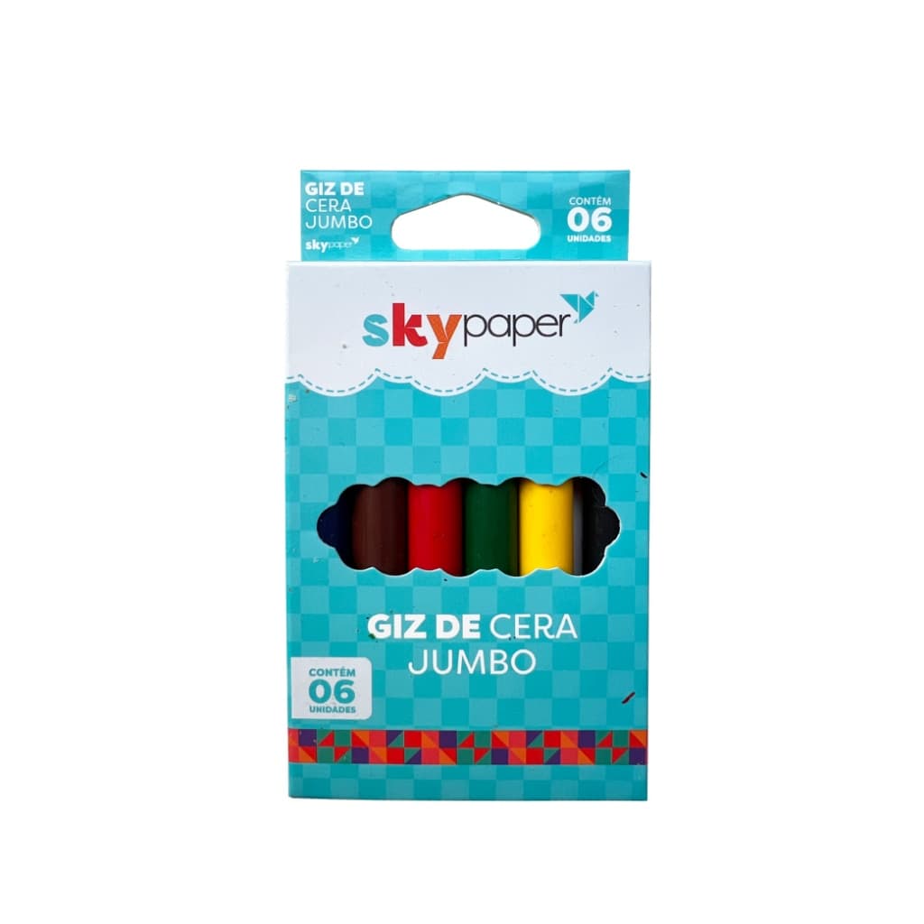 Meu primeiro giz de cera Jumbo 6 Cores crianças Skypaper SK1103