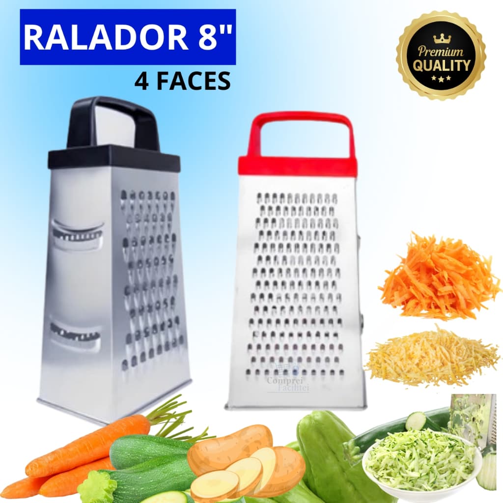 Ralador de Legumes e Verduras 4 Faces Inox 4 Lados