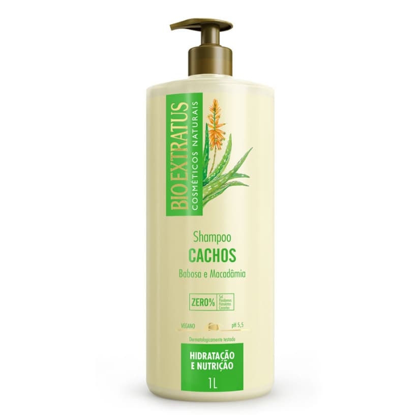 Bio Extratus Shampoo Cachos Hidratação e Nutrição - Babosa e Macadamia 1L