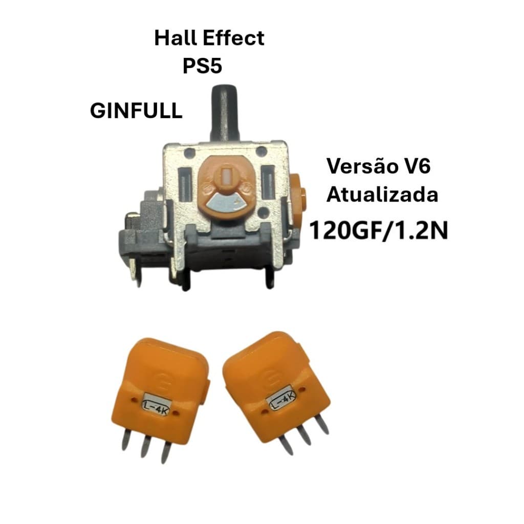 Analogico Ginfull V6 hall effect para Controle Ps5 DualSense Nova Versão Atualizada Playstation