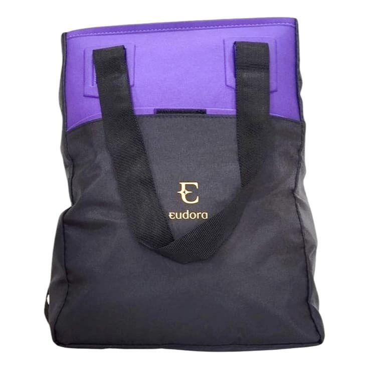 Bolsa Mochila  Multifuncional Eudora Preta E Roxa