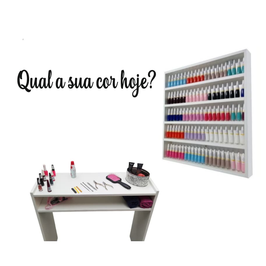 Frase  Qual a sua cor hoje? Para Parede em MDF 3mm, Frase  para salão de beleza, nail designer