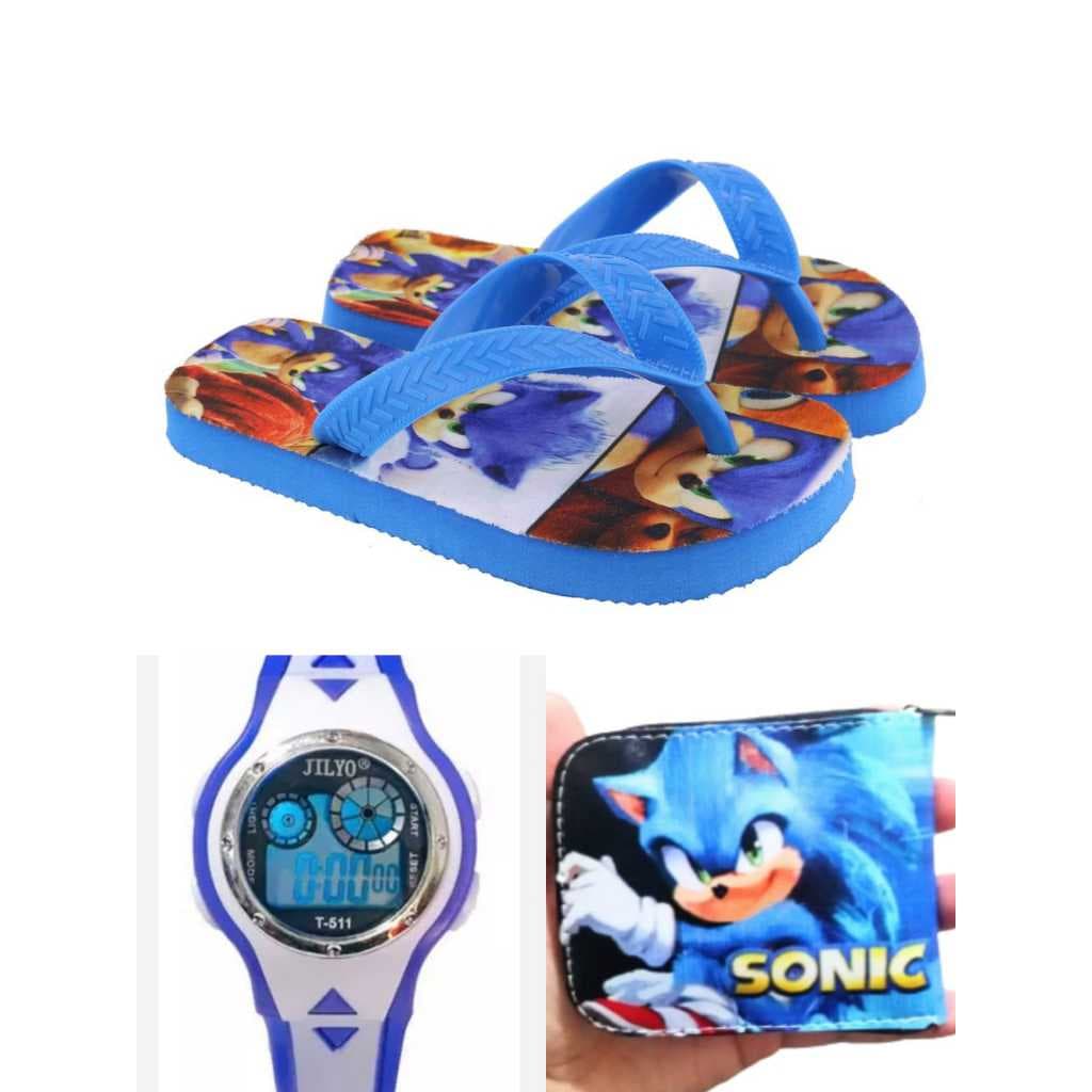 Chinelo , carteira e relógio digital com led e cronometro , seu filho precisa de um presente assim , lançamento.