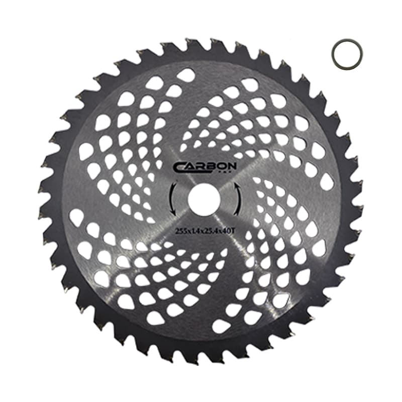 Disco 40 Dentes Para Roçadeiras Multimarcas 1 Polegada 25,4mm com Redutor para 20mm Carbon Fak