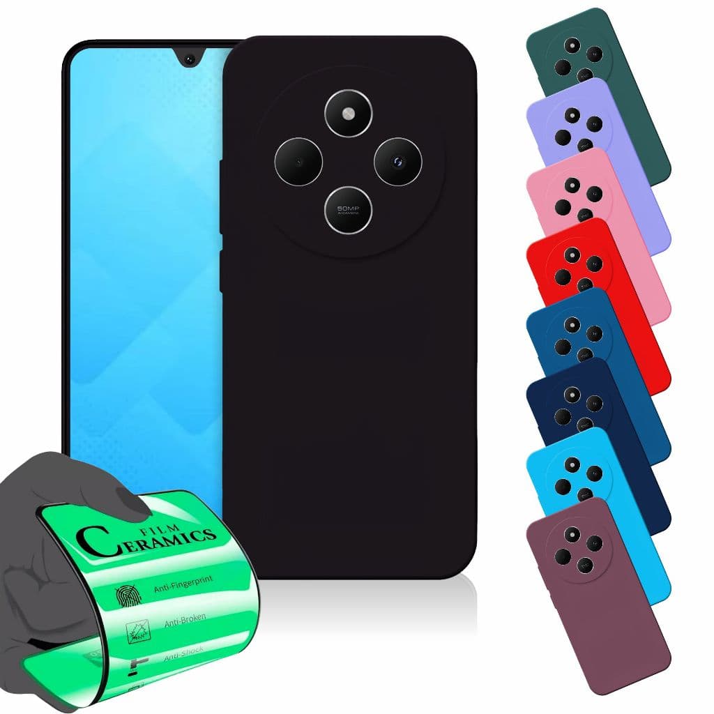 Capa Capinha Anti Shock Aveludada + Película Para Xiaomi Poco C75