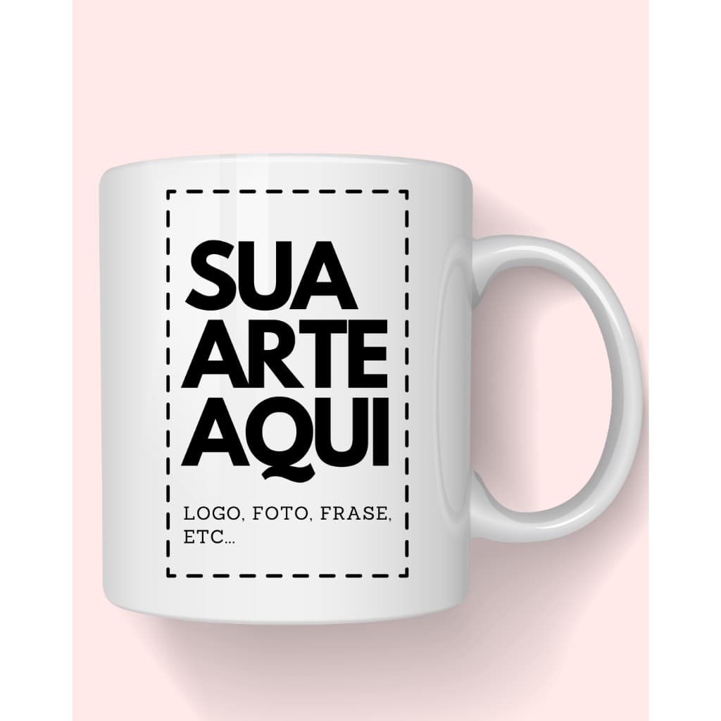 Caneca Personalizada com foto, Caneca de Porcelana 325 ML. Caneca personalizada com sua arte!