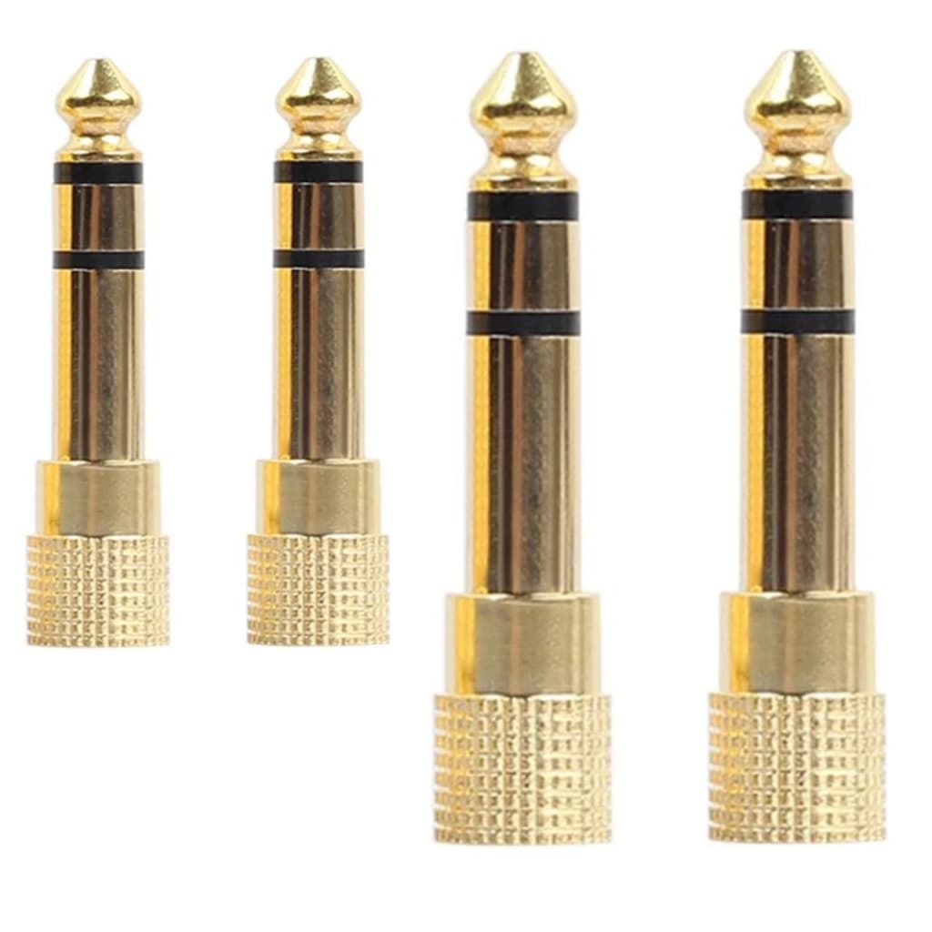 Adaptador P2 P10 Gold estereo Fones som Mixer