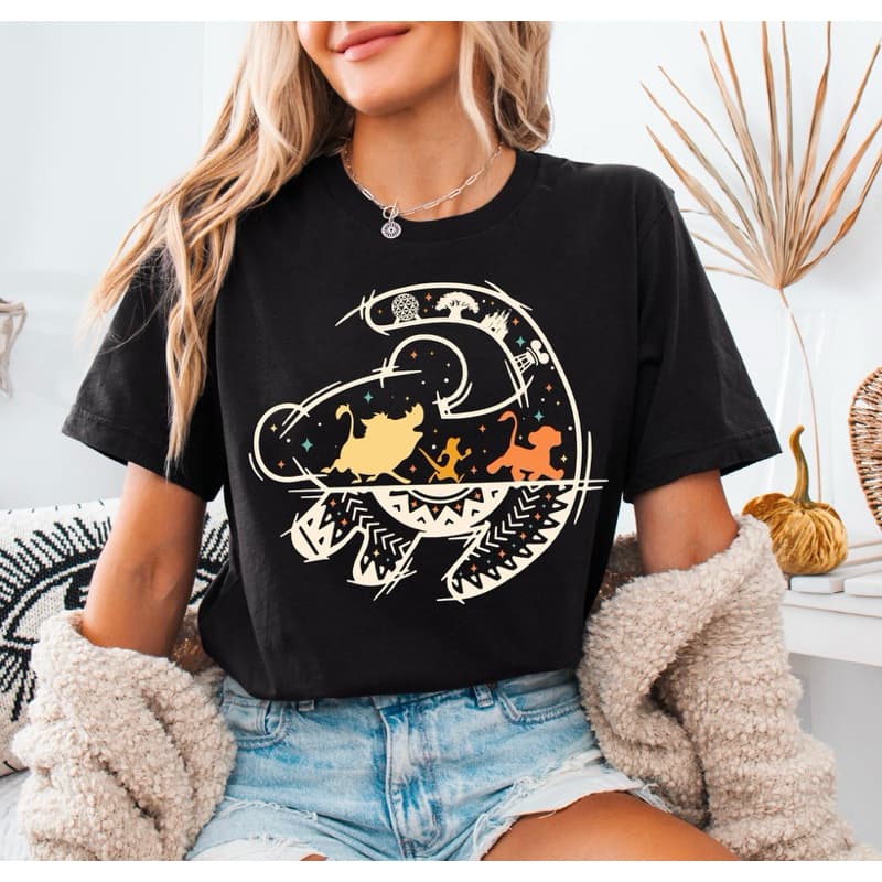 camiseta feminina 100% algodão over rei leão simba