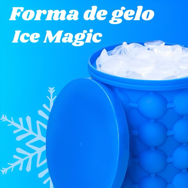 Forma de Gelo Balde de Gelo Silicone Térmico Bebidas