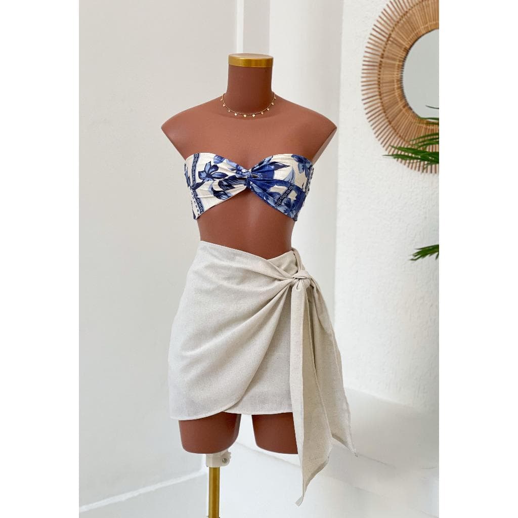Top Tomara que caia estampado Cropped tendência moda blogueira croped