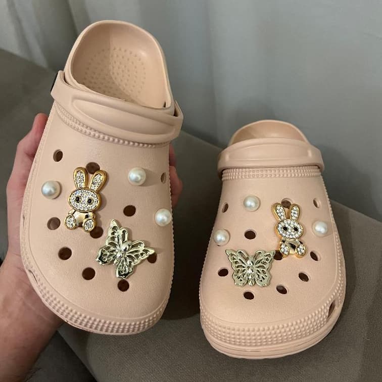 Sandália Babuche Nuvem Luxo Strass com Enfeites Perola 100% Eva Leve Confortável