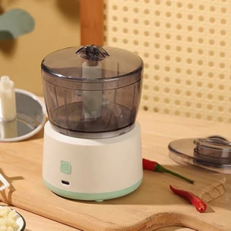 Mini Processador Elétrico Moedor Carne Vegetais Alho Fruta Amendoim Recarregável USB 250ml