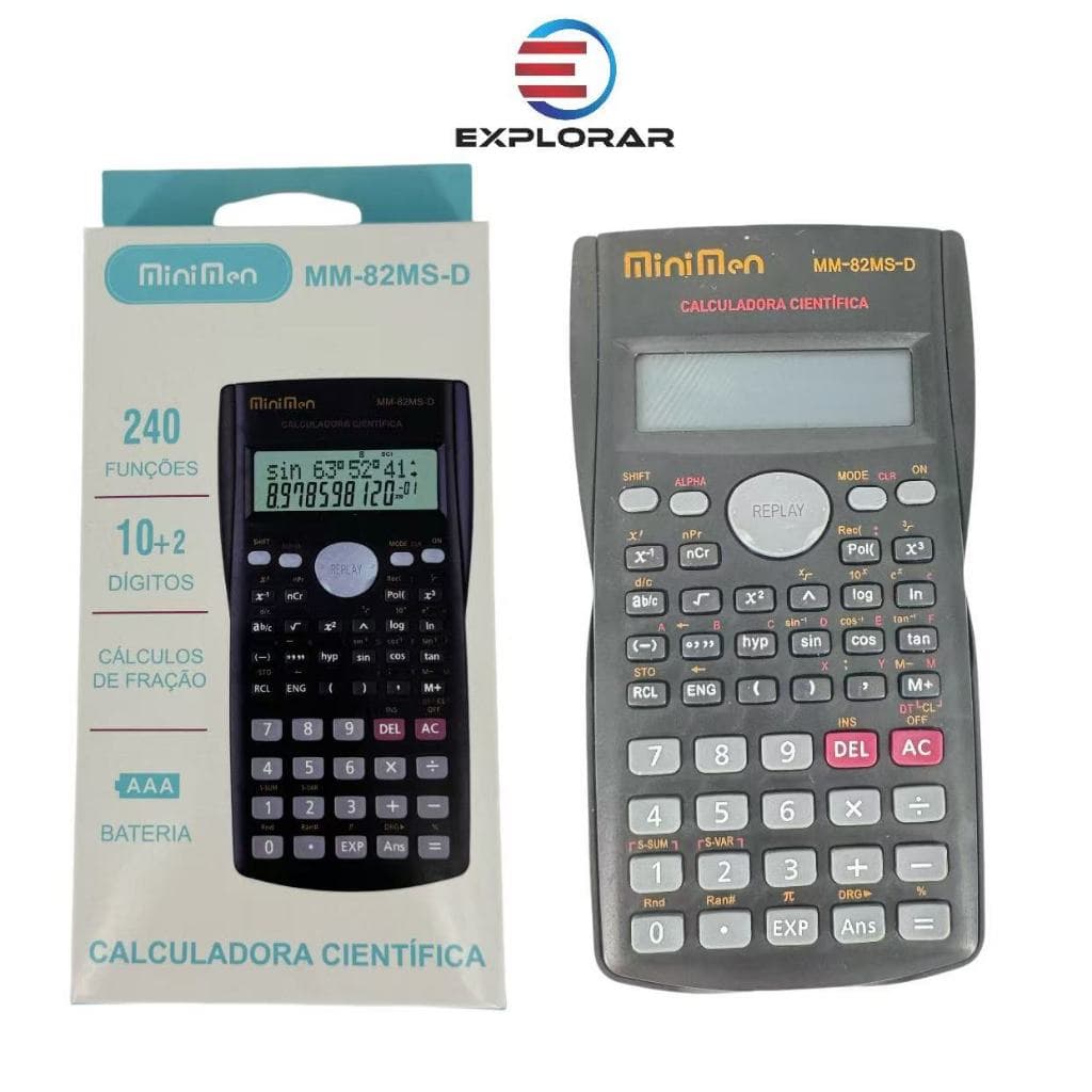 Calculadora Cientifica P/ Escola e Faculdade Escritorio Equipamentos Escolar C/ 240 Funções