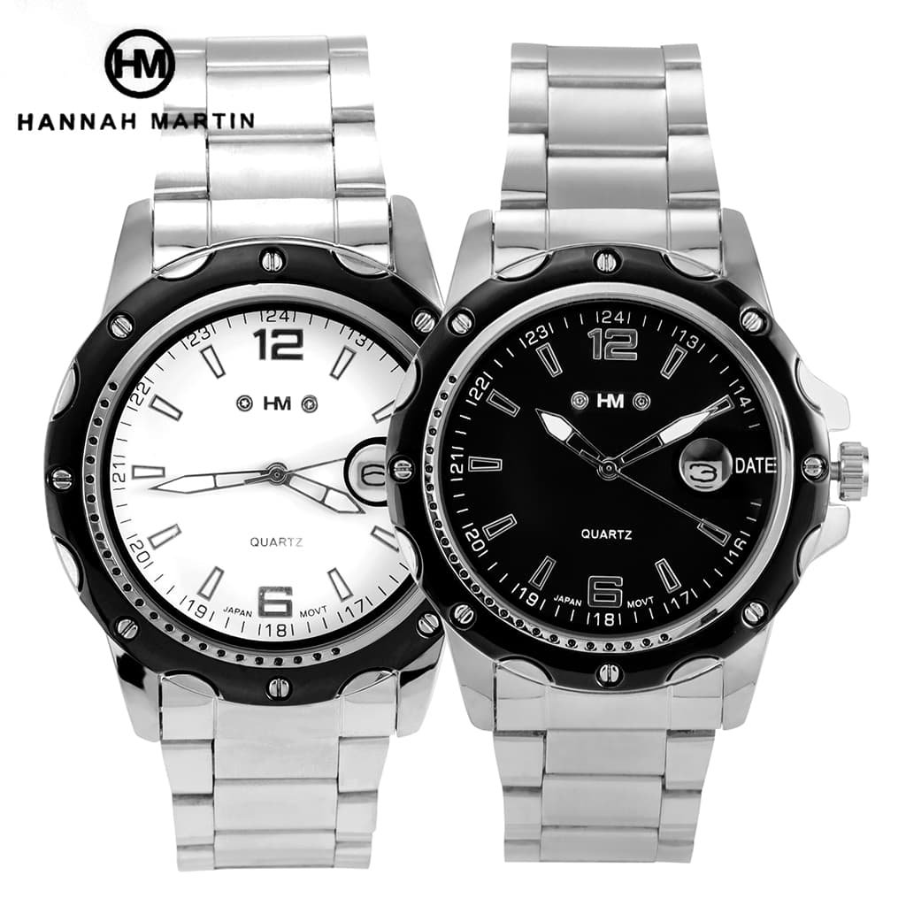 Relógio Masculino Quartzo, Pulseira de Aço À Prova d'Água, Original