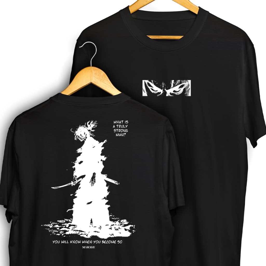 Camisa Vagabond Miyamoto Musashi Frente e Verso Blusa Camiseta de Anime 100% Algodão