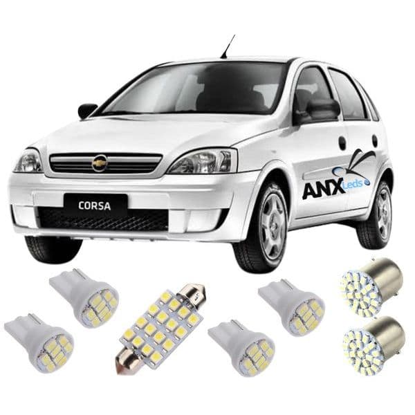 Kit Completo De Lampada Led Corsa Maxx Sedan 2003 A 2012 Pingo Torpedo 1156 ré