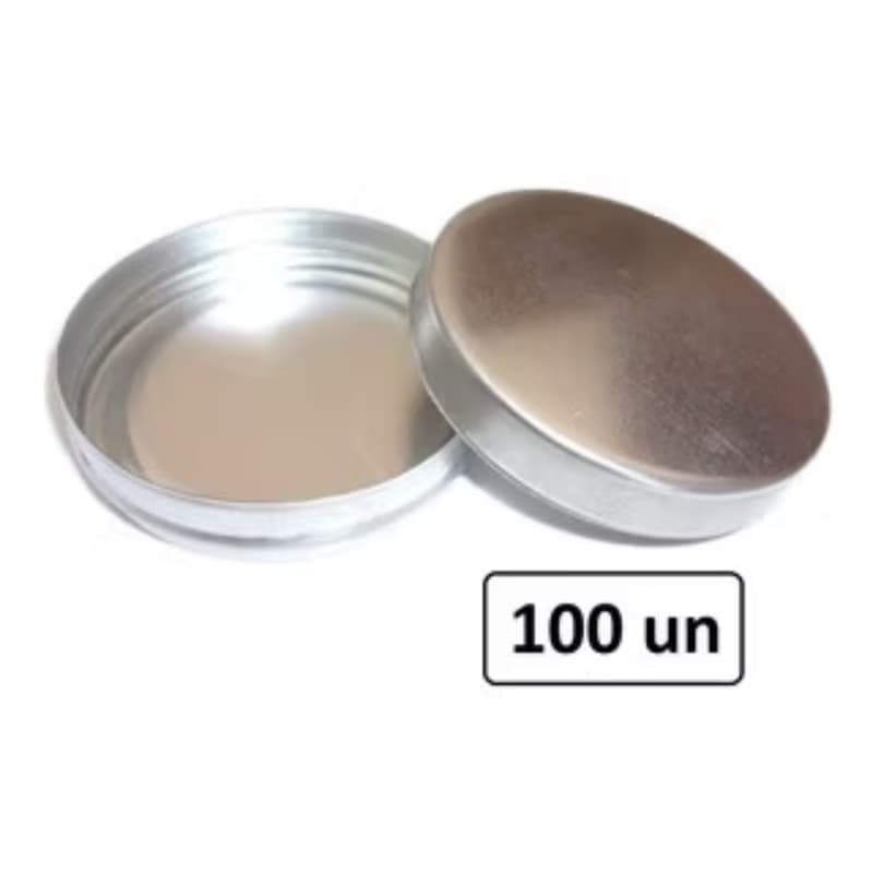 100 Latinhas Velas Artesanais 5x1 Lata Redonda Metal Pote Lembrancinha
