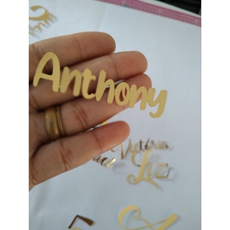 ENVIO IMEDIATO / kit 30 nome em aplique personalizado / aplique em lamicote / decoração festa / aplique personalizado