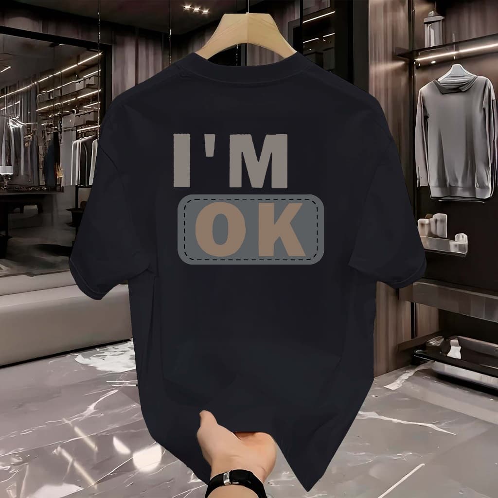 Camiseta Masculina I'M OK T-Shirt Camisa 100% Algodão Manfinity Street Wear