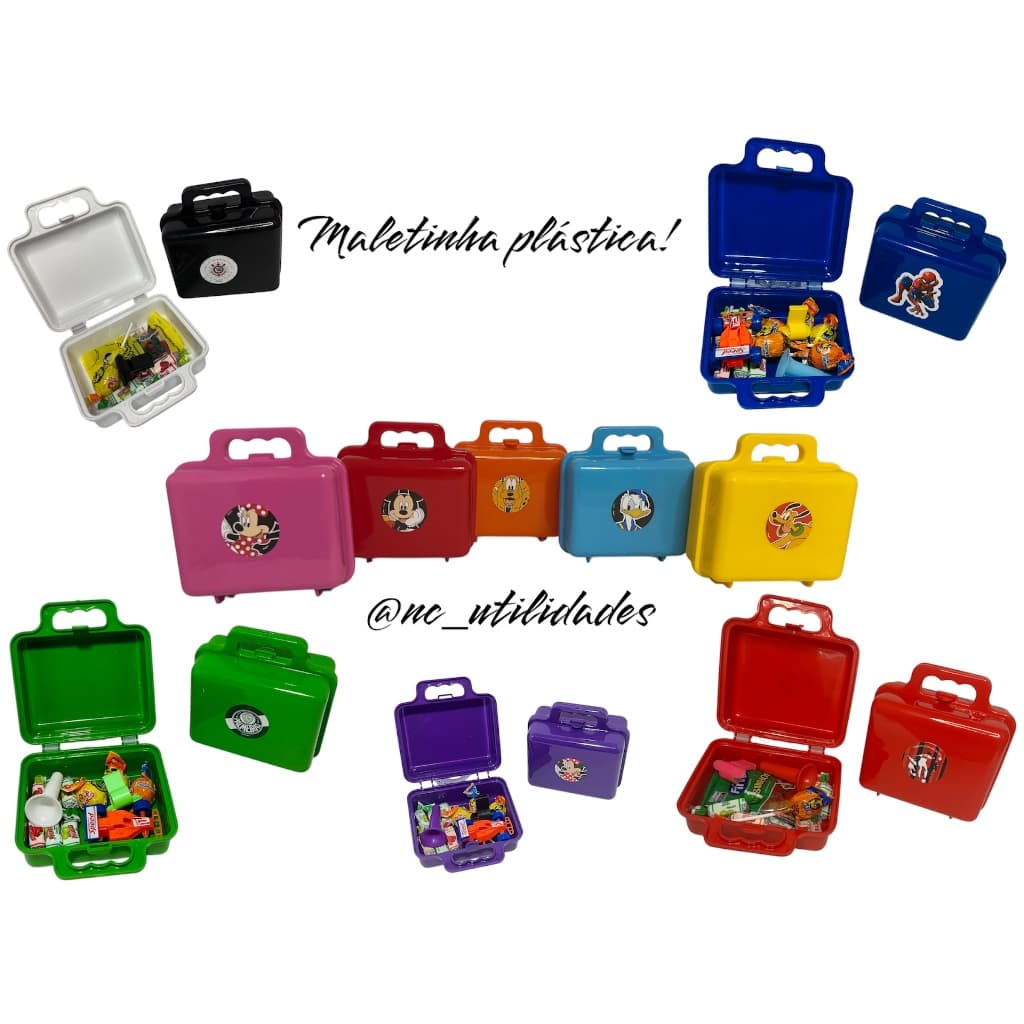 50 Maletinha Plástico, Lembrancinha Aniversário Festa Maleta!