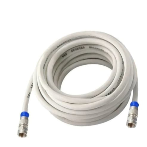 kit cabo rg6 97% de malha 14mts + 02 conectores