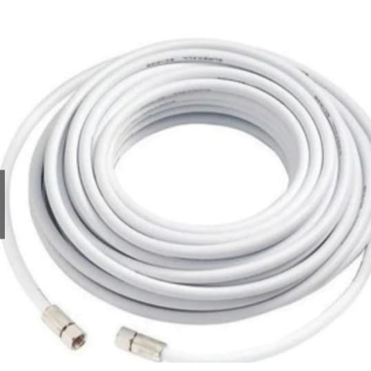 kit cabo coaxial rg6 97% de malha 30mts + 02 conectores