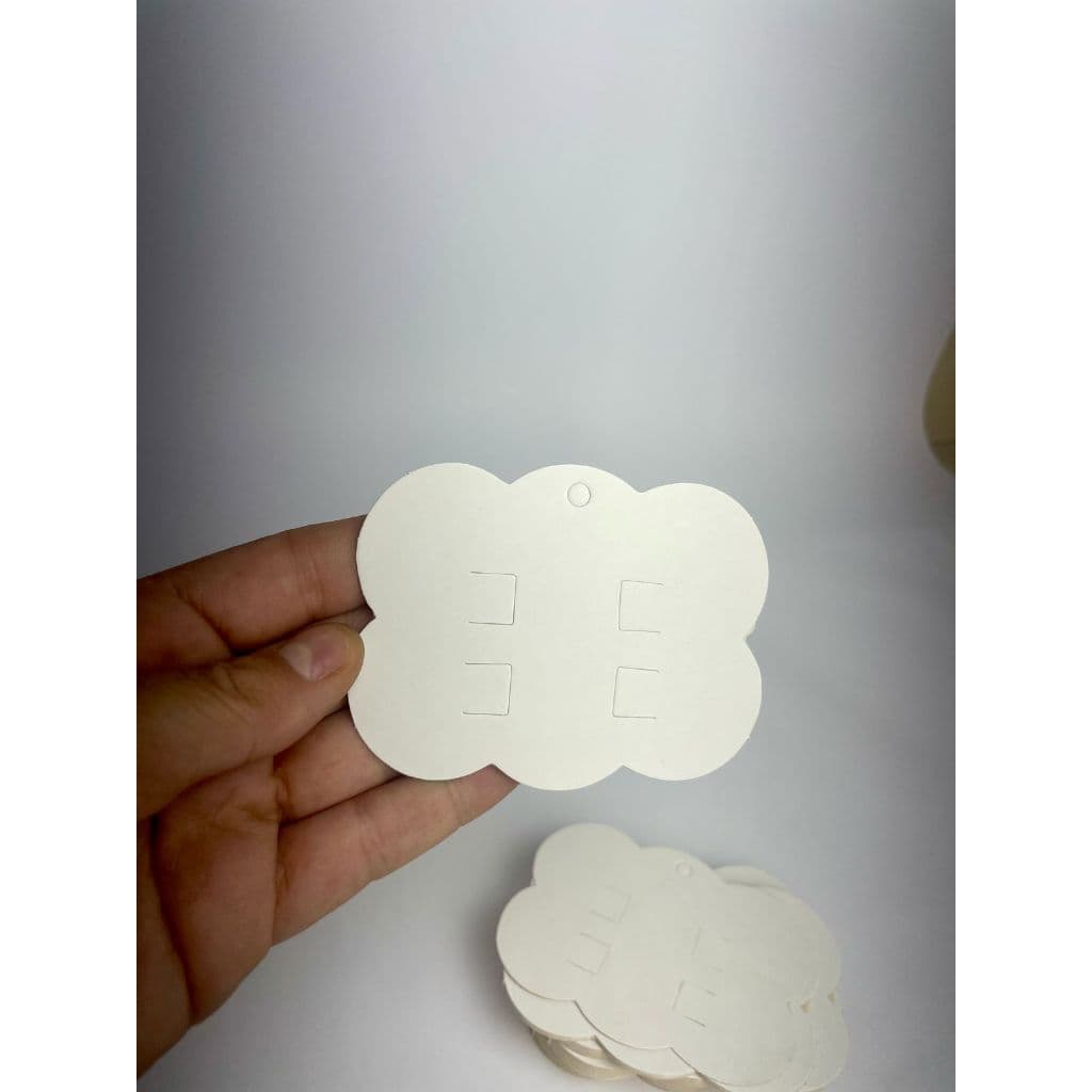 Cartela Nuvem para Laços e Presilhas 7x9cm | Papel Grossinho 250g | Embalagem Fofa e Profissional