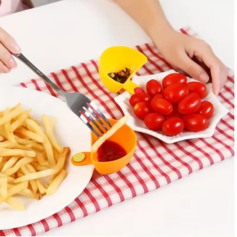 Prato Chip and Dip Serving Set, Suporte da placa,-Cor Prato Plástico-Spice Tomate Sauce Sal Veggie Vinagre Ketchup