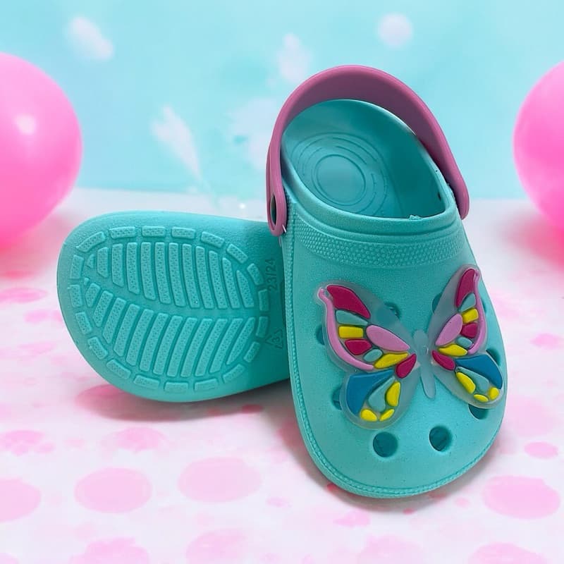 Chinelo Sandália Babuche Infantil Menina Borboleta Colorida