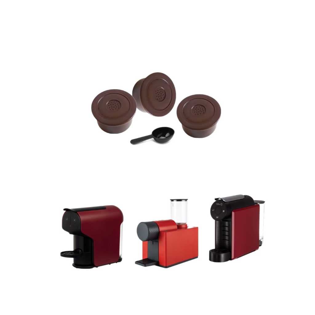 3 Capsulas Delta Q Reutilizável Com Colher Medida