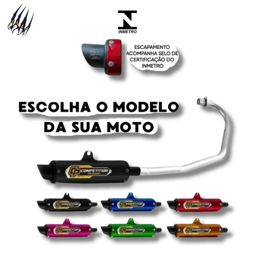 Ponteira Escapamento Cromado Moto Honda Varios Modelos
