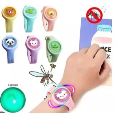 Pulseira Repelente De Mosquitos Dengue Pernilongo Estampa De Desenho Luminosa Infantil